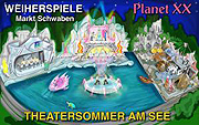 Smombies erobern die Seebühne der Weiherspiele Markt Schwaben 2016: Mit „Planet XX – und dennoch grüßt das Y“ entführen die Weiherspiele Markt Schwaben die Zuschauer in eine bizarre und ebenso realistische Zukunft (08.07.-06.08.2016)